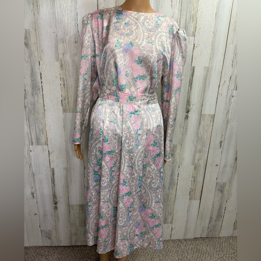 Worthington Vintage 90’s Pastel‎ Floral Plus Size Patterned Two-Piece Set - Picture 3 of 15